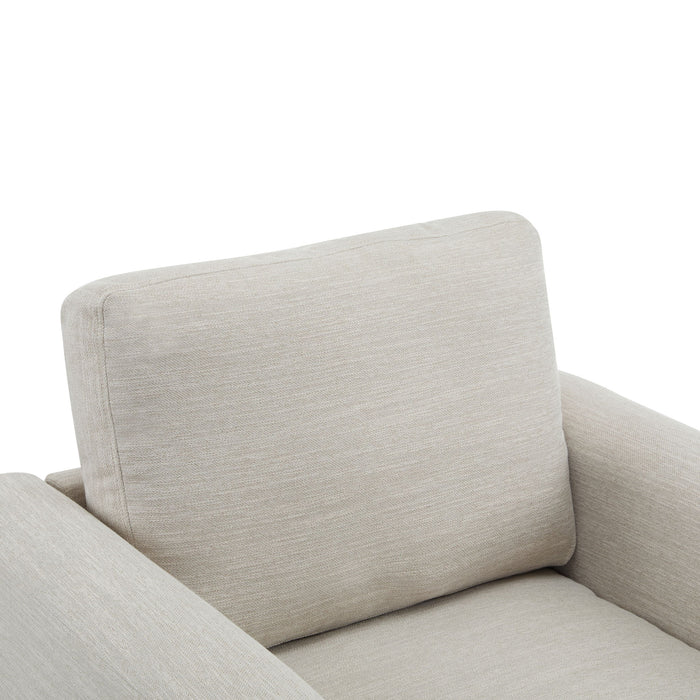 Harmonia - Classic Fabric Upholstered Armchair With Rubber Wood Frame