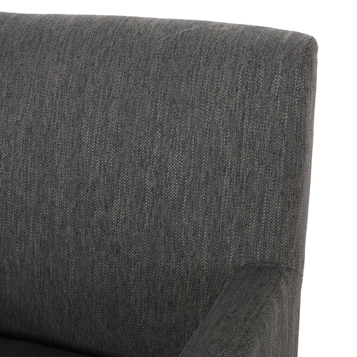 Contemporary Armchair With Track Arms - Charcoal