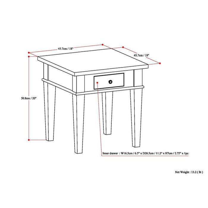 Carlton - Handcrafted End Table