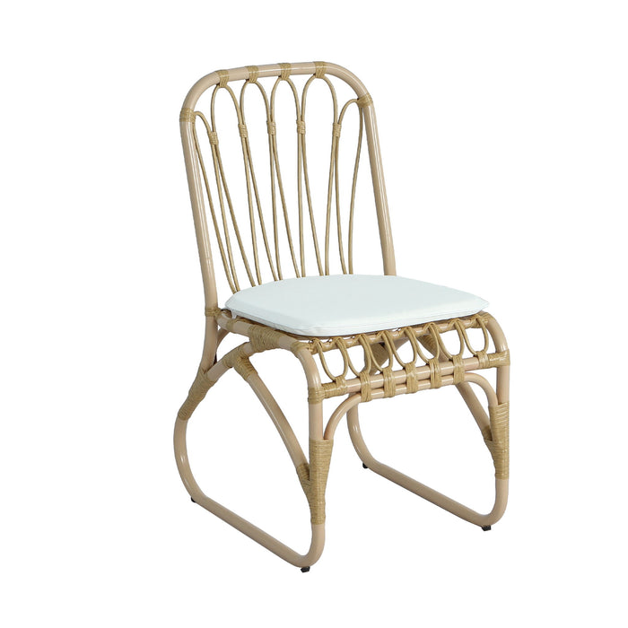 Outdoor Wicker Dining Chairs With Washable Cushion (Set of 2)