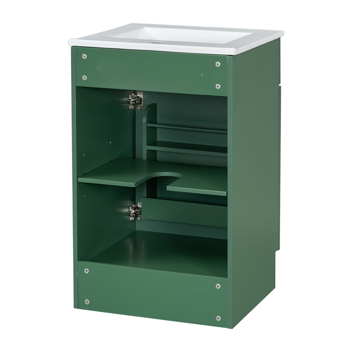 Bathroom Vanity With Sink, Cabinet With Adjustable Shelf