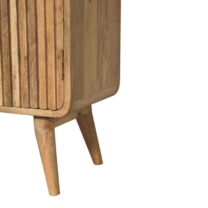 T Bar Ridged Cabinet - Brown