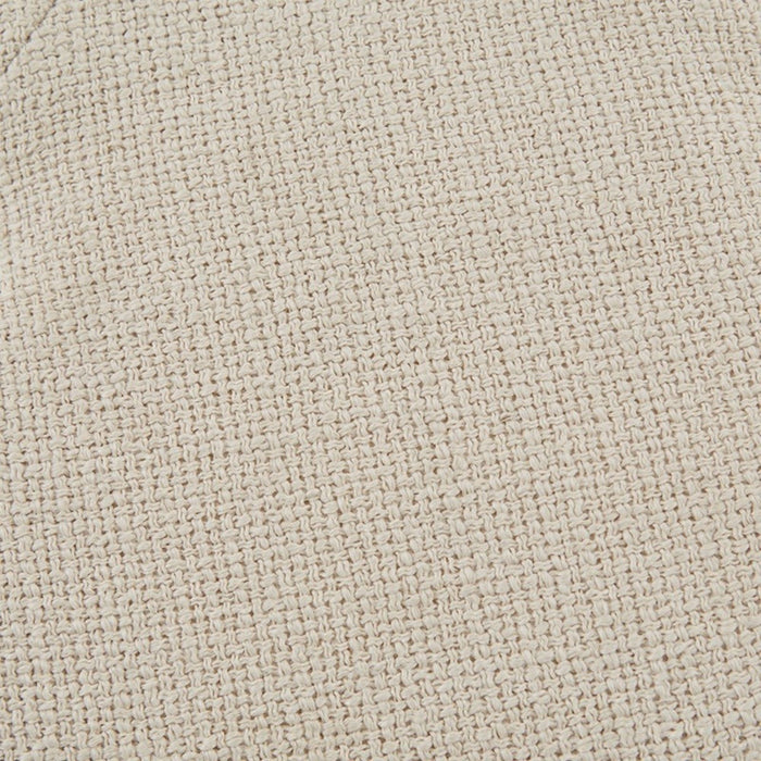 Cedric - Accent Ottoman With Tufted Top And Storage Shelf - Cream