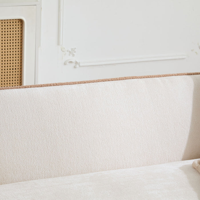 Coral - Curved Sofa, 3 Seater, Living Rooms, Bedrooms, Apartment Office - Beige