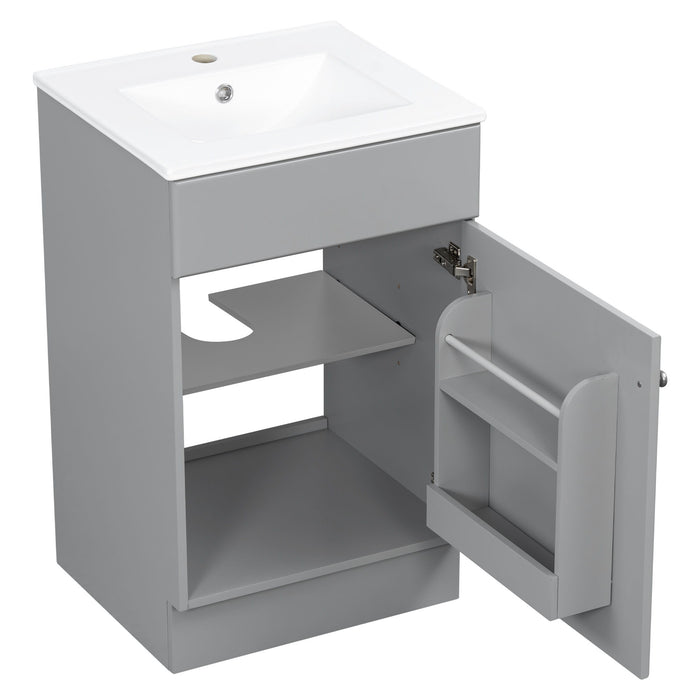 Bathroom Vanity With Sink, Cabinet With Adjustable Shelf