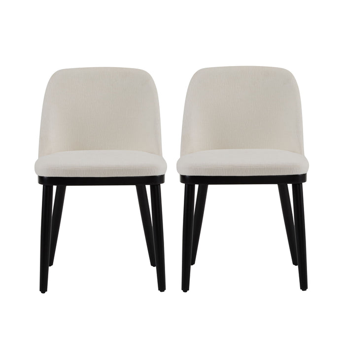 Modern Dining Chair With Curved Backrest