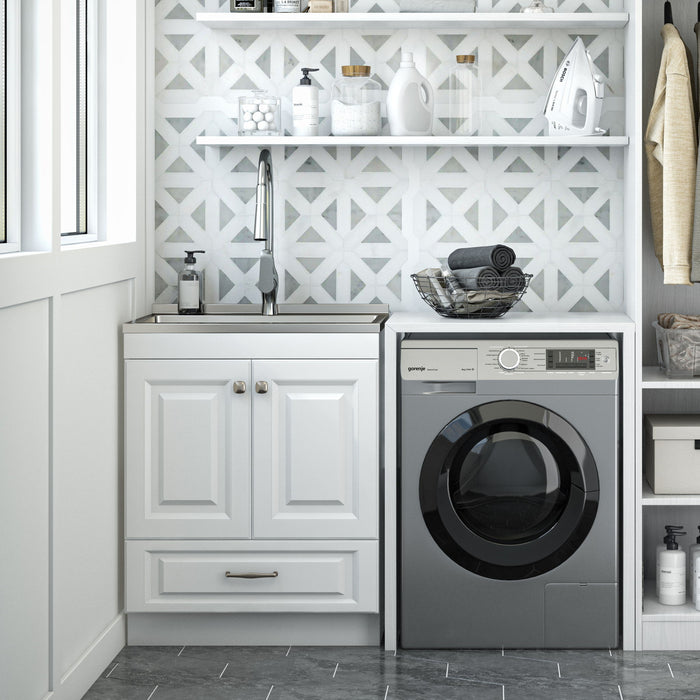 Lawrence - Laundry Cabinet With Faucet And Stainless Steel Sink