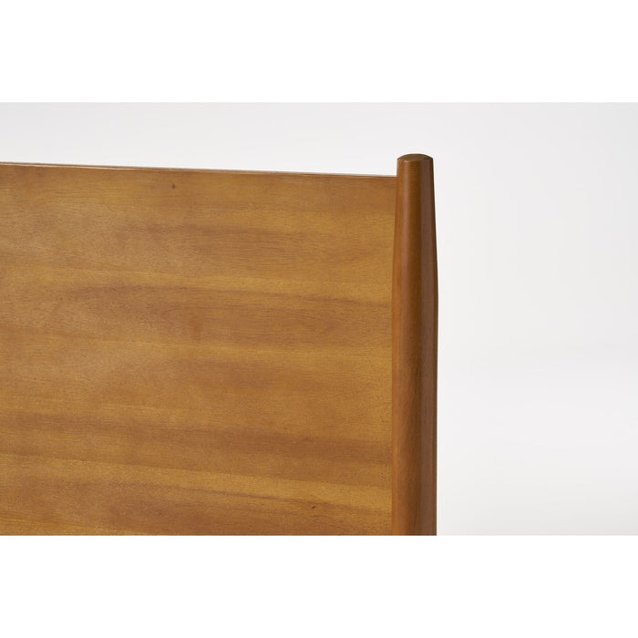 Wildflow - Queen Platform Bed With Splayed Legs And Headboard - Natural