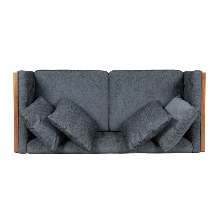 Retro Modern Loveseat With Button Tufted Upholstery