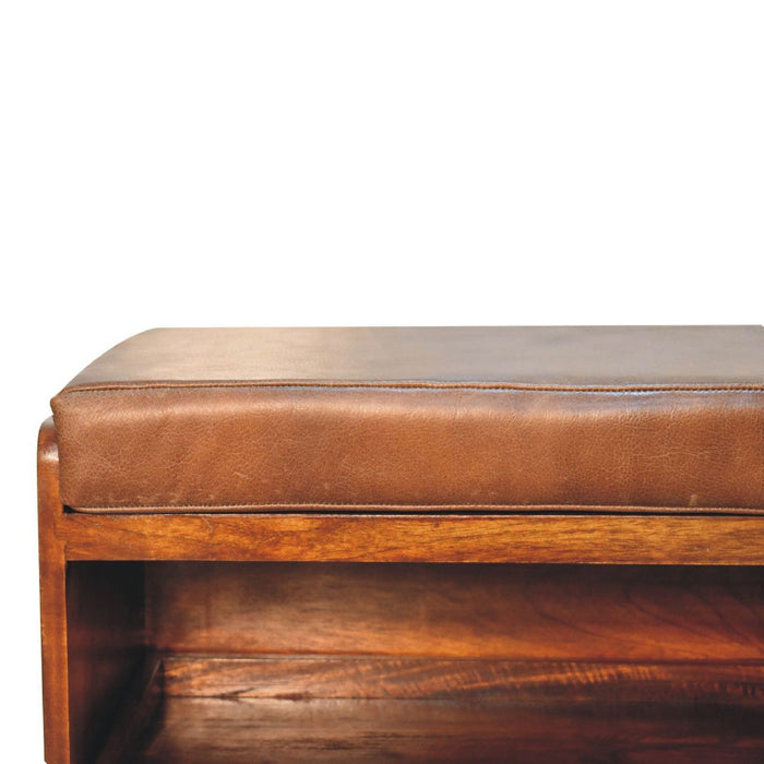 Buffalo - Hide Pull Out Shoe Storage Bench
