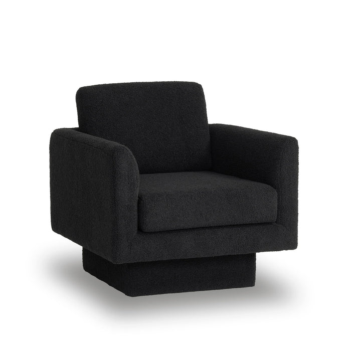 360° Modern Swivel Accent Chair Round Armchair, Thick Padded Single Lounge Sofa Upholstered Comfy