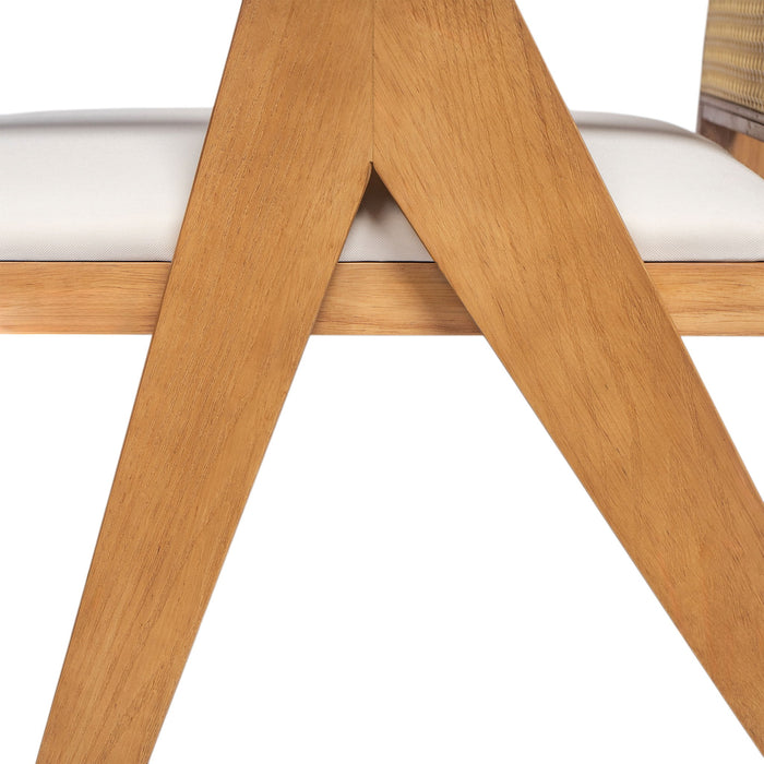 Chandigarh Farmhouse Style Cane Upholstered Dining Chairs (Set of 2)