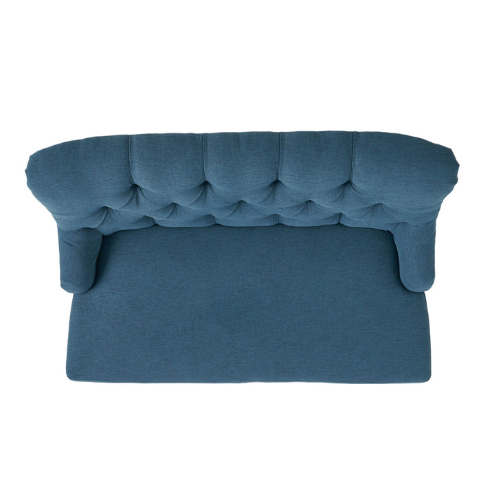 Nicole - French Style Upholstered Loveseat With Tufted Backrest