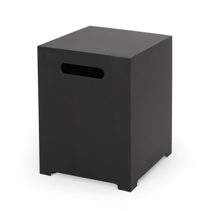 Modern Tank Holder Side Table With Powder Coated Frame
