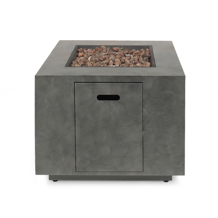 Outdoor Patio Gas Burning Fire Pit Table 50,000 Btu, Square