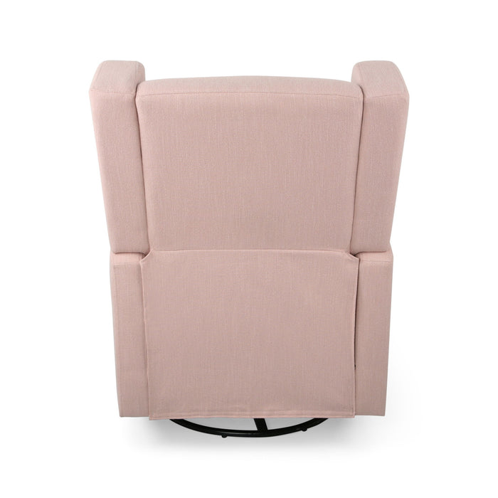 Landau Contemporary Fabric Upholstered Swivel Recliner