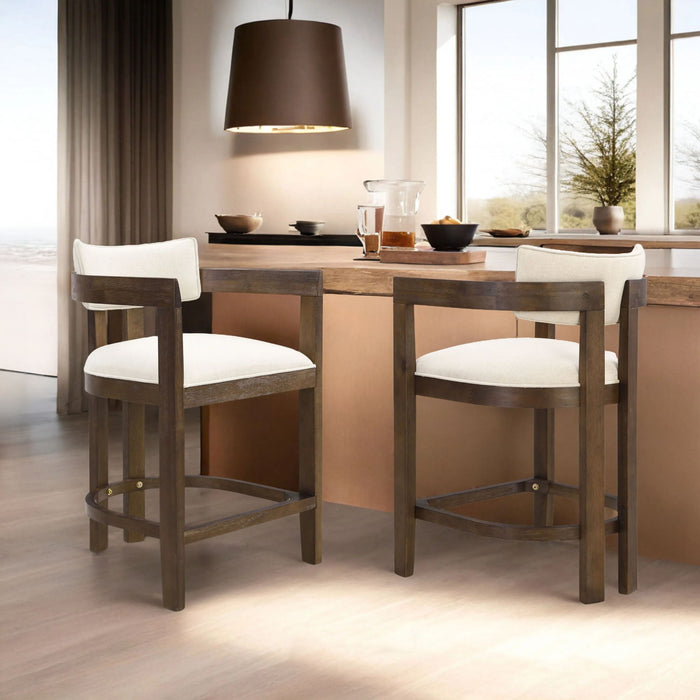Contemporary Upholstered Counter Stools Set