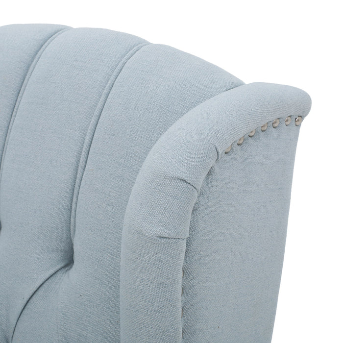 Armchair Recliner With Pushback Mechanism And Wingback Design