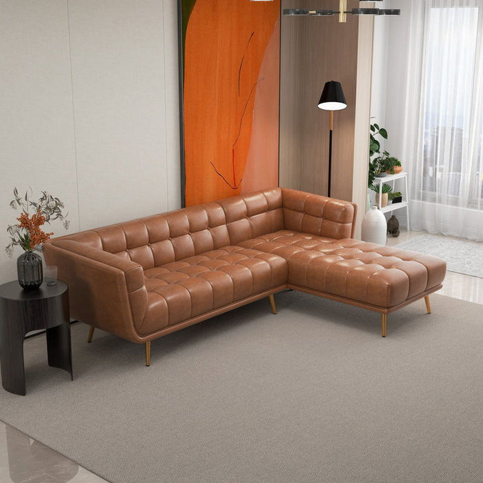 Addison - L Shape Sectional Sofa Tufted