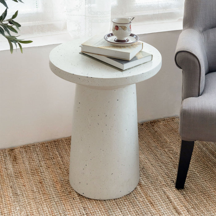 Terrazzo - Outdoor Side Table - White