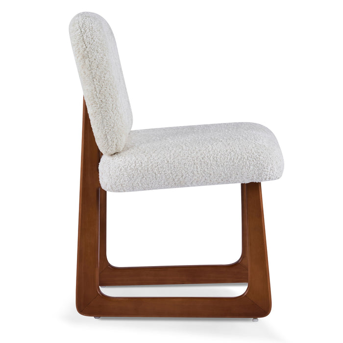 Dining Chair With Curved Legs (Set of 2) - Beige / Brown