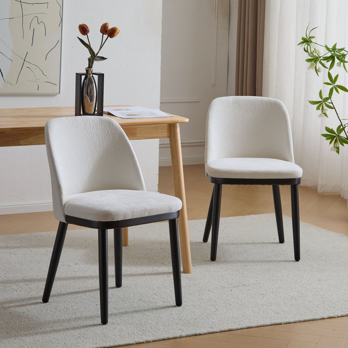 Modern Dining Chair With Curved Backrest