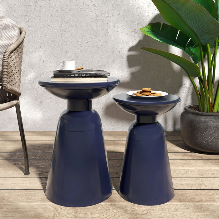 Serenita - Outdoor Side Tables With Flared Design (Set of 2)