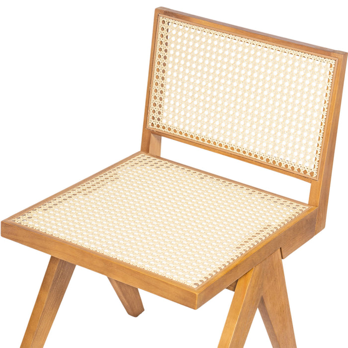 Chandigarh Dining Room Chairs With Natural Rattan (Set of 2)