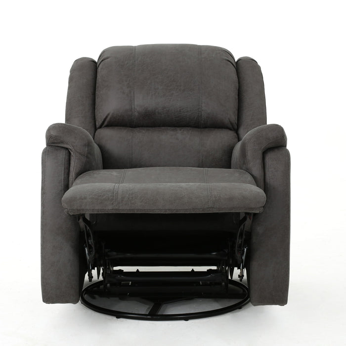Contemporary Glider Recliner With Swivel Function