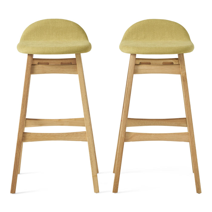 Contemporary Bar Stool With Stylish Seat And Small Backrest
