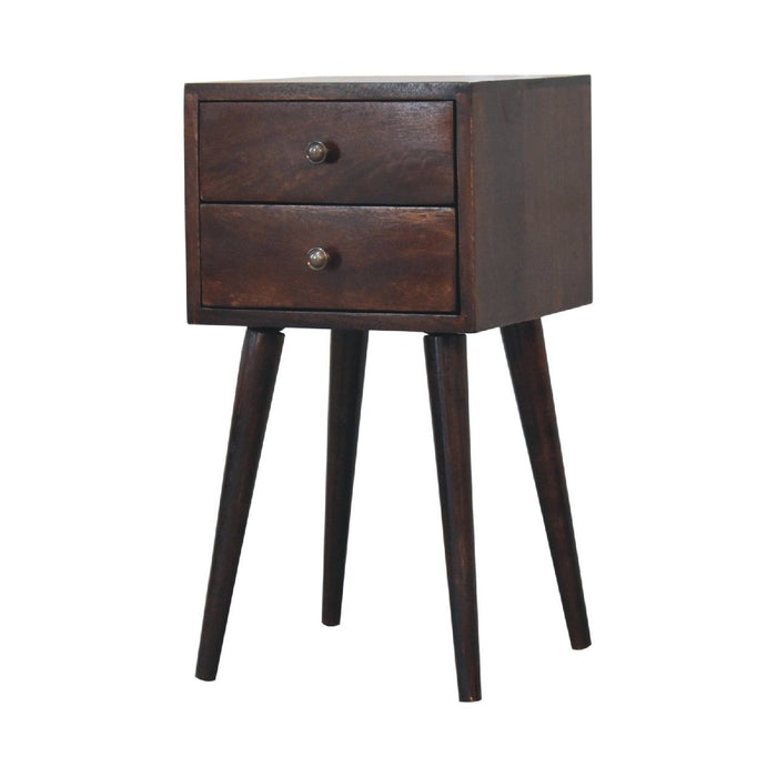 Mini 2 Drawer Nightstand - Walnut