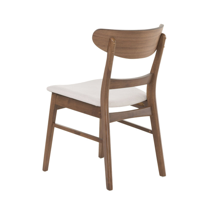 Modern Dining Chair With Upholstered Seat And Wood Frame