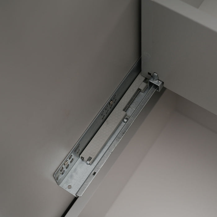 Freestanding Bathroom Vanity With Ceramic Sink, 2 Full Extension Drawers