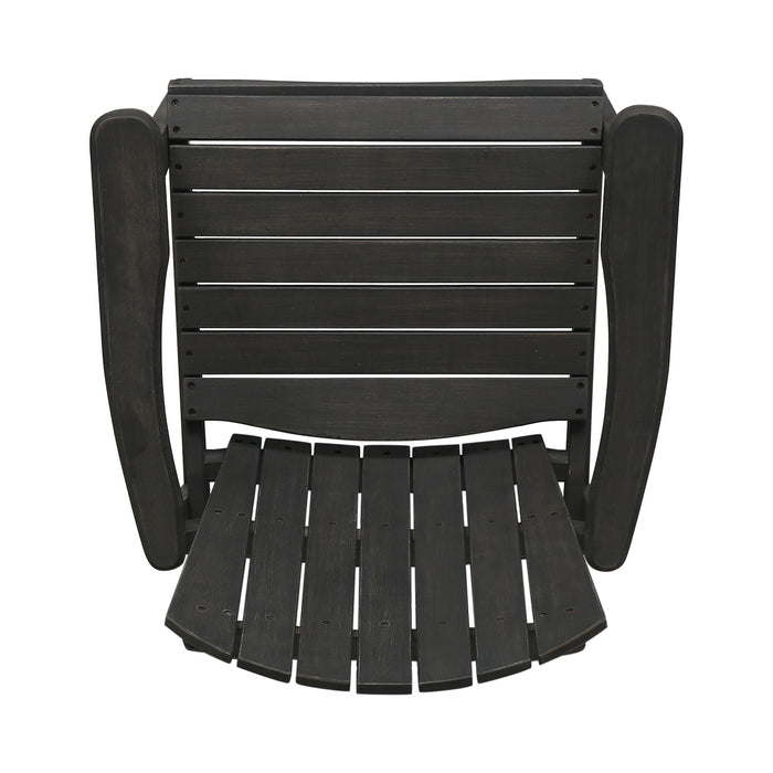 Outdoor Weather Resistant Acacia Wood Adirondack Dining Chairs (Set of 2)