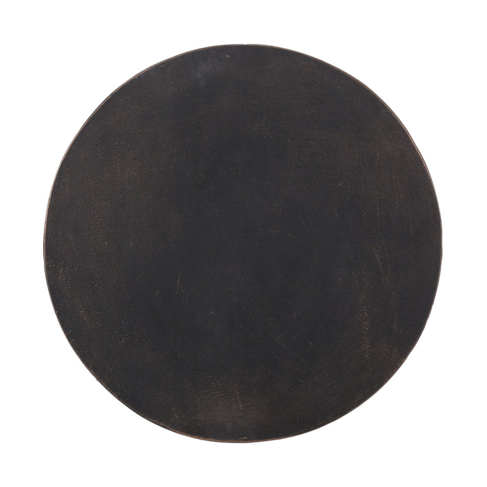 Outdoor End Table With Cutout Handle - Copper