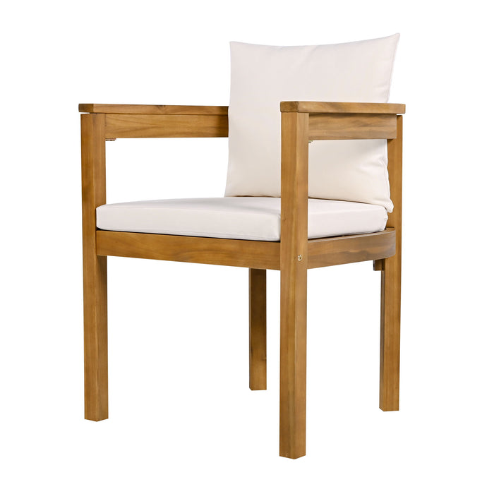 Abaco - Outdoor Acacia Wood Dining Chair (Set of 2) - Beige