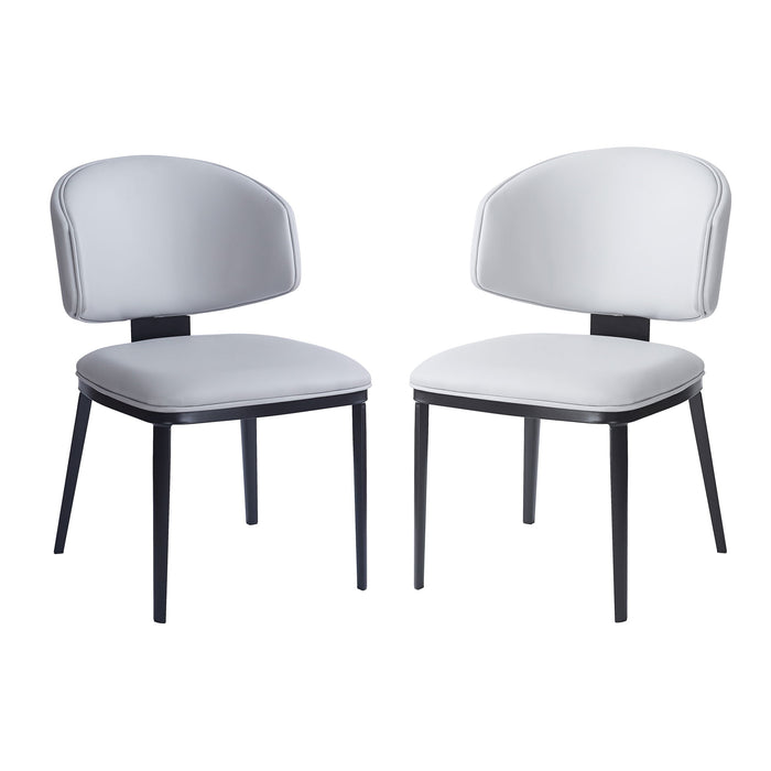 7 Pieces Contemporary Dining Set With Faux Leather Chairs