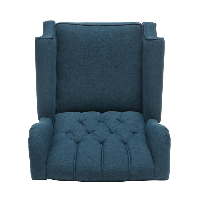 Armchair Recliner With Pushback Mechanism And Wingback Design