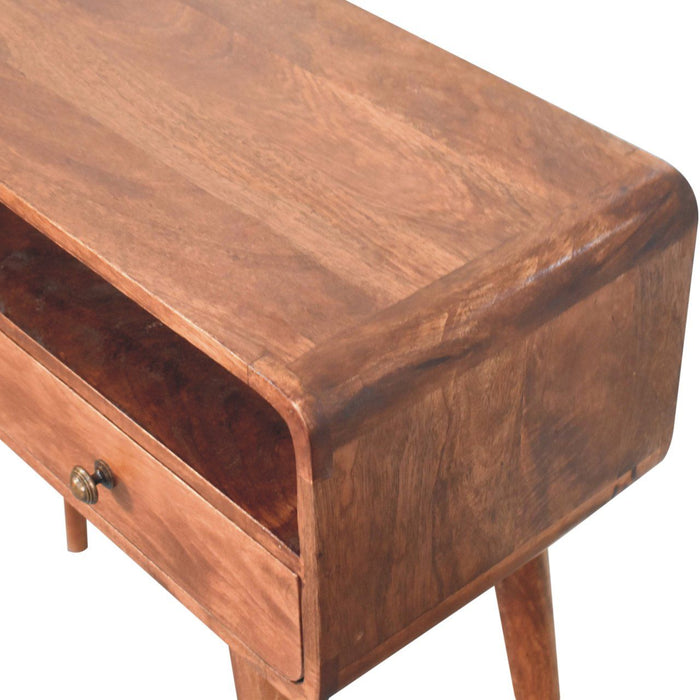 Solid Wood Curved Console Table