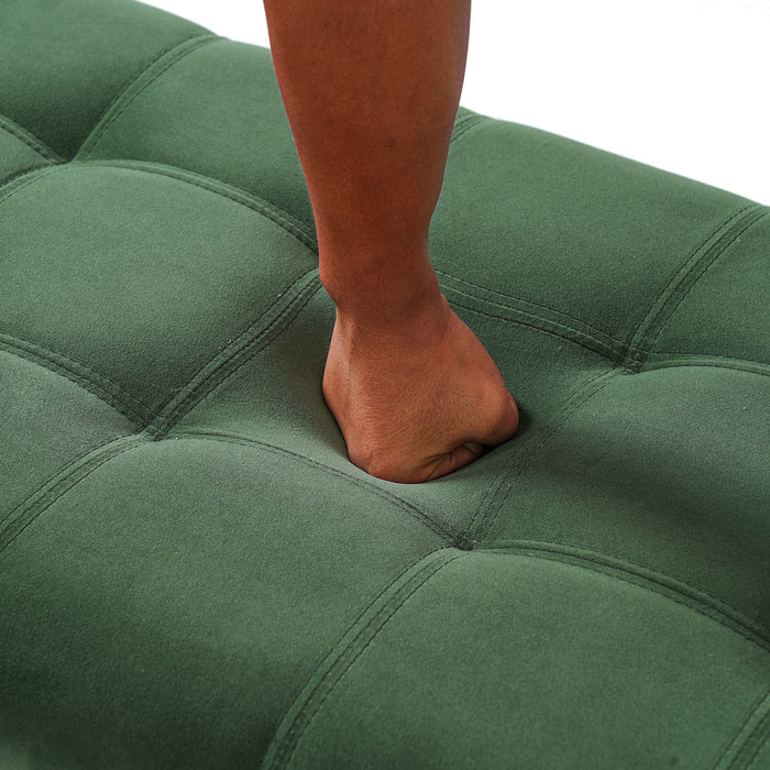 Upholstered Storage Ottoman Bench, Foot Rest For Bedroom