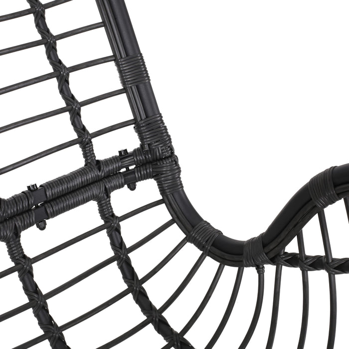 Arruda - Outdoor Wicker Porch Swing With Cushions