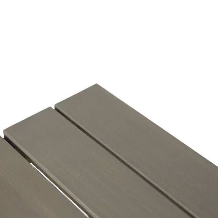 Outdoor Bar Stool With Slat Design And Metal Frame (Set of 2)