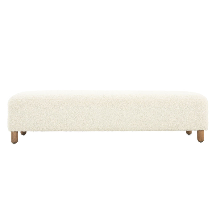 Contemporary Ottoman With Foam Cushion And Durable Upholstery