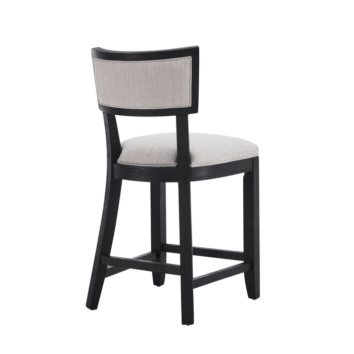 Upholstered Counter Height Bar Stools With Comfy Back (Set of 2)