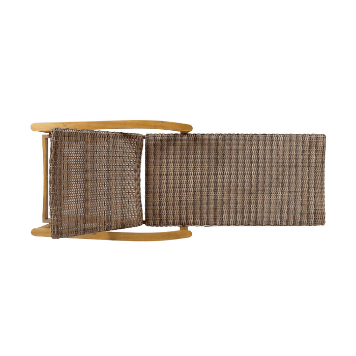 Hampton - Outdoor Chaise Lounge With Adjustable Backrest - Natural
