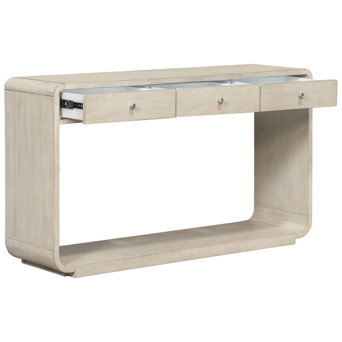 Console Table With 3 Drawers And Display Shelf