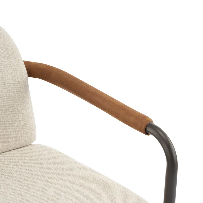 Modern Dining Chair Set With Durable Iron Frame And Comfortable Fabric Upholstery