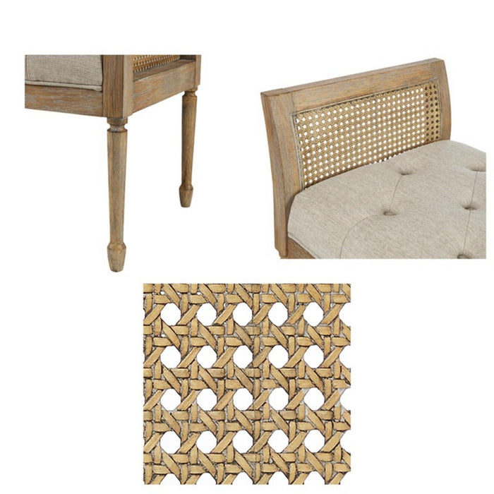 Accent Bench With Arm - Natural