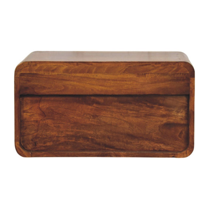 Curved Upper Slot Floating Nightstand