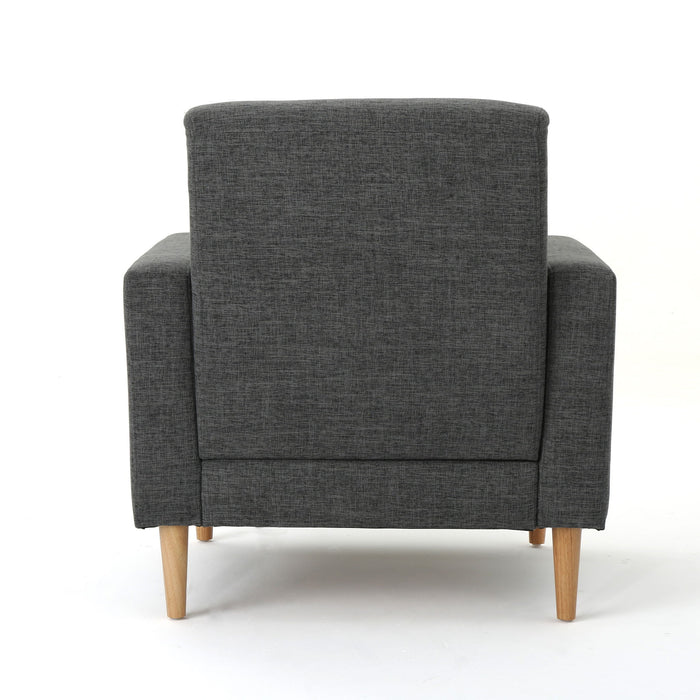 Nebulize - Upholstered Fabric Club Chair With Button Tufted And Square Off Arm And Back